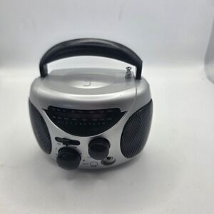 Portable AM FM Radio Dual Speaker Telescoping Antenna Battery Powered WORKS